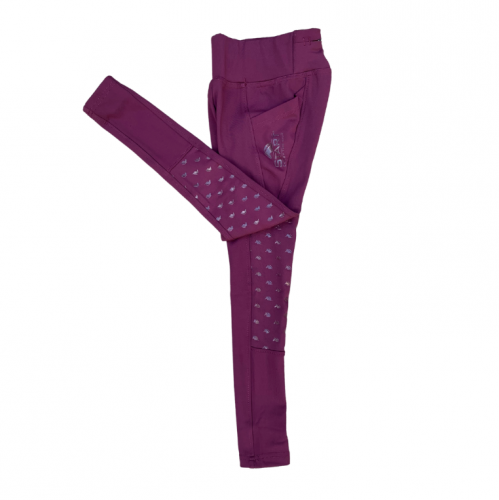 Start legginsy ocieplane KnowsleyFull bordowe dziecięce